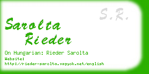 sarolta rieder business card